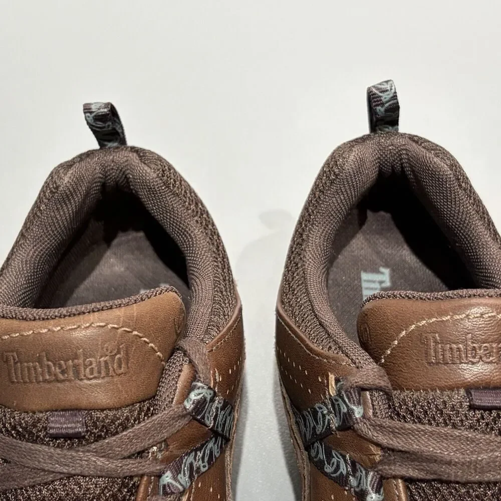 Timberland Women’s 9M Lionshead Brown Leather Low Hiker Trail Sneaker Vibram
